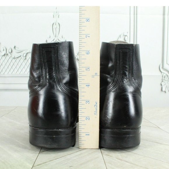 Vintage Black Leather Oil Resistant Military Lace Up Work Boots Size 42 US 8 E - Picture 6 of 9